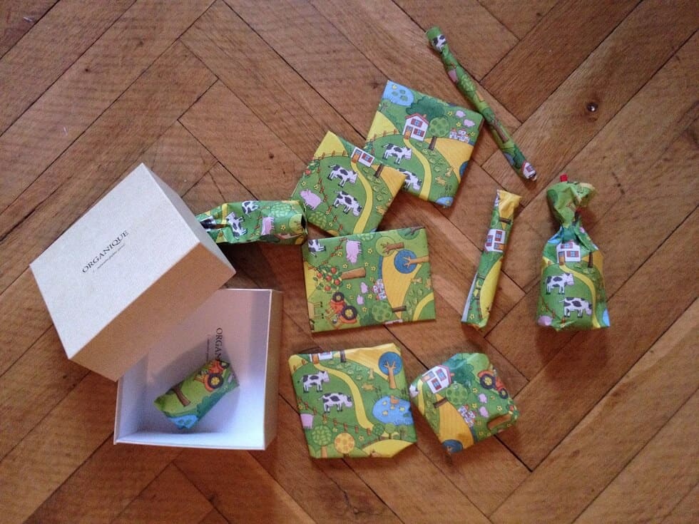 Geschenke zur Geburt verpackt