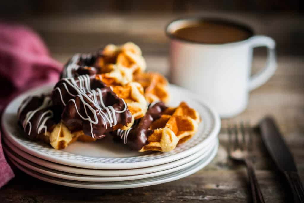 Rezept Waffeln: Belgische Waffeln mit Schoko