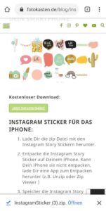 Instagram Story Sticker einfügen beim Android