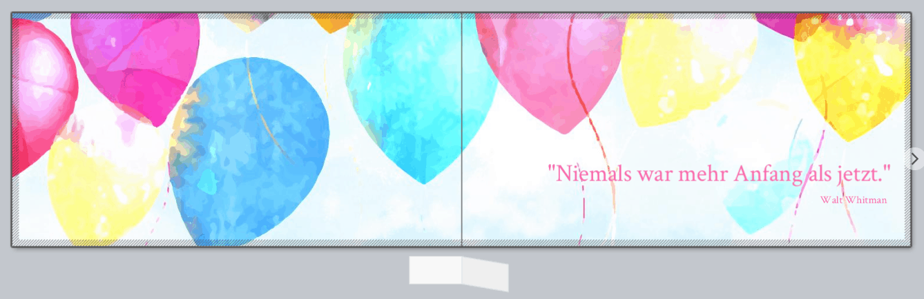 Babykarte mit Luftballons und Spruch zur Geburt