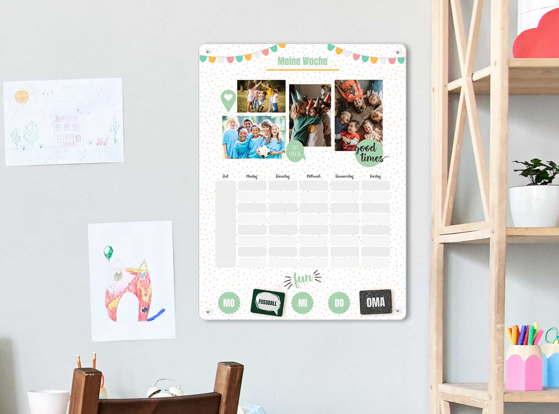 Stundenplan als Magnettafel 
