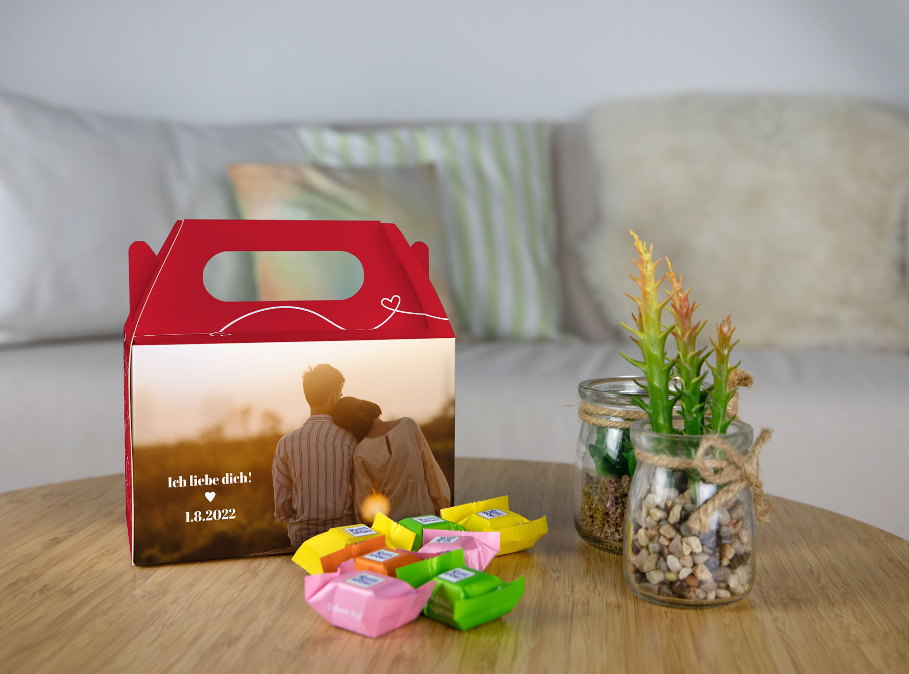 Foto-Geschenkbox mit Schokolade