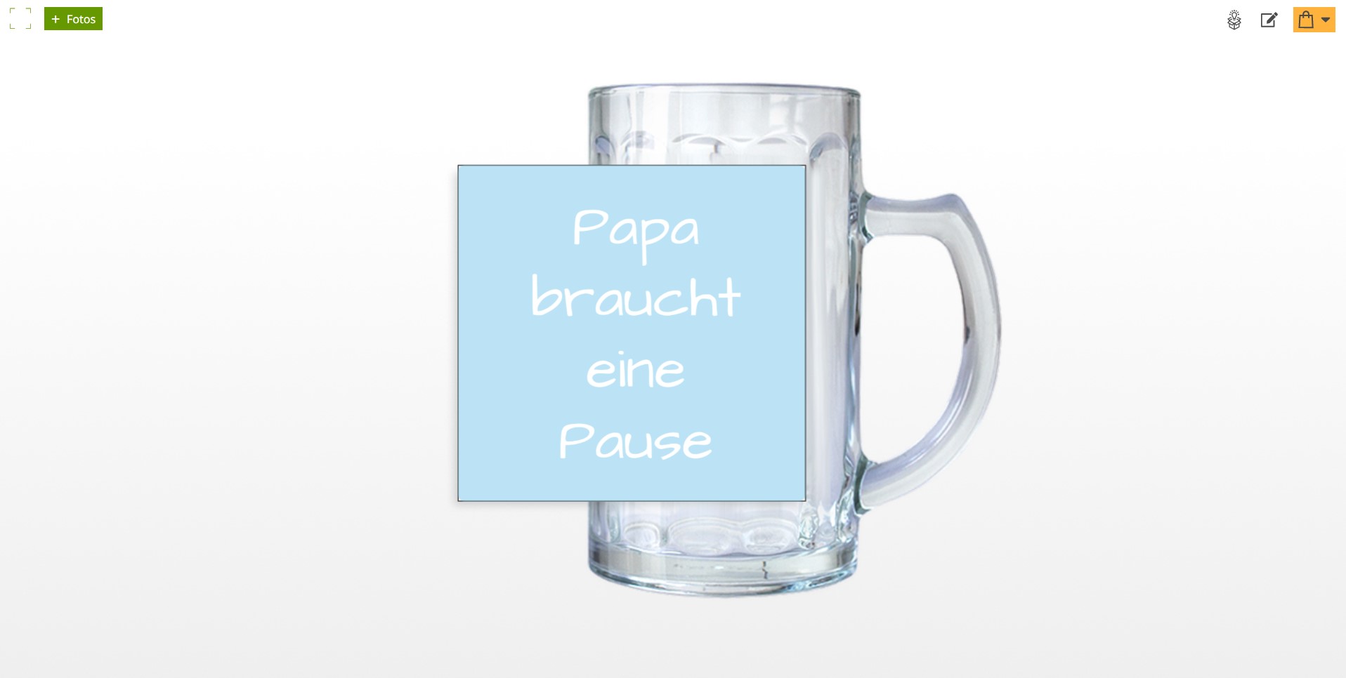 Bierglas mit Papa-Spruch für werdende Väter