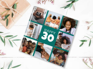 Fotobuch Titelseite Ideen: Fotobuch mit Collage zum Geburtstag