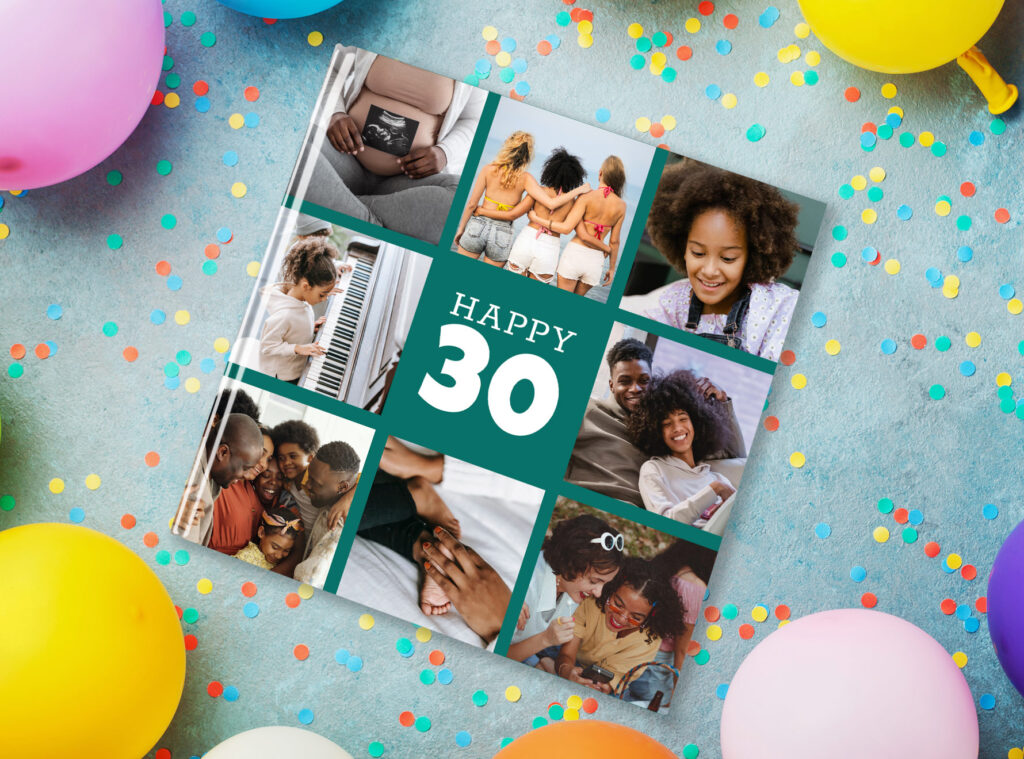 Fotobuch verpacken: ein Fotobuch zum Geburtstag