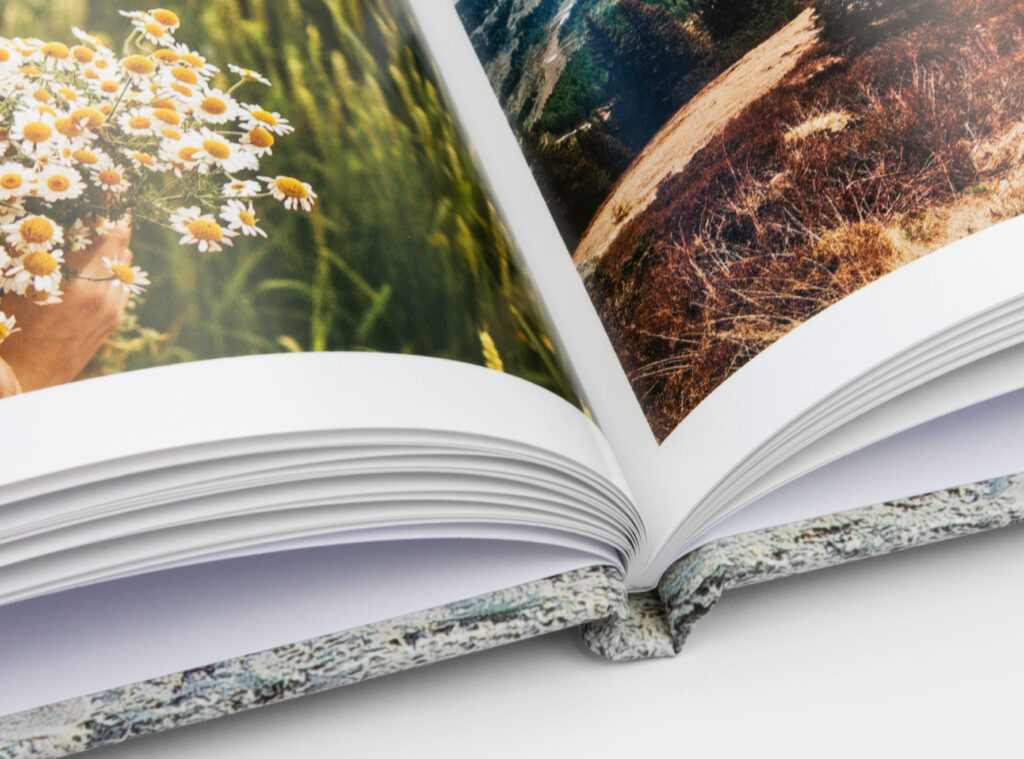 Hardcover Fotobuch: matte Seiten im Detail