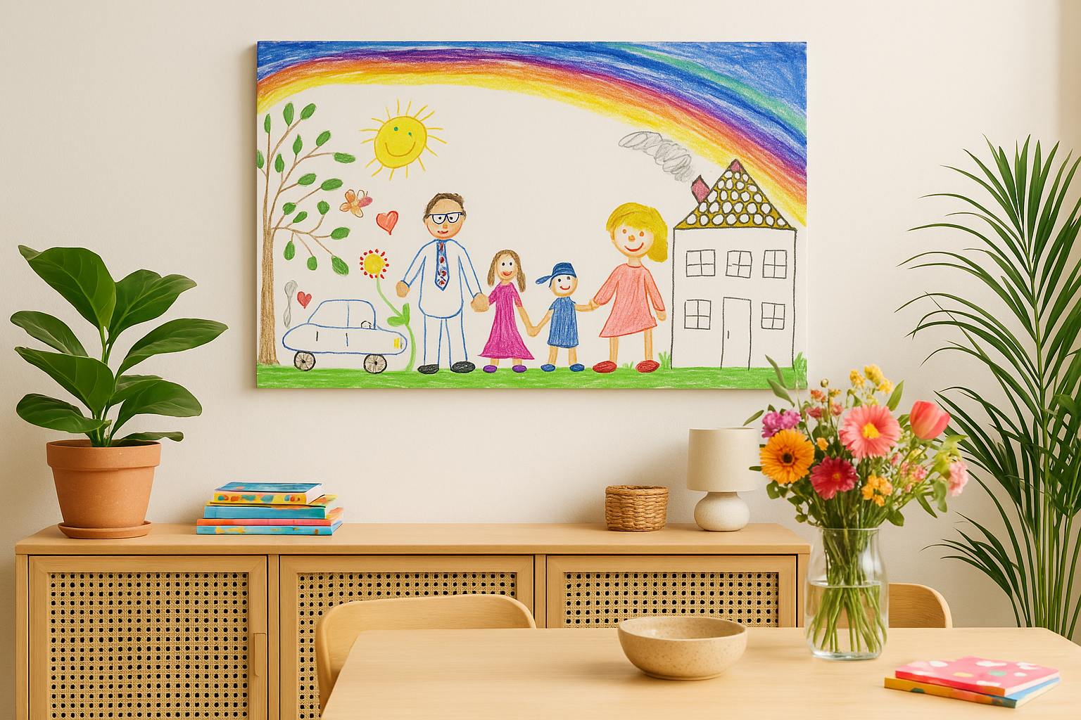 Wandbild mit Bild vom Kind